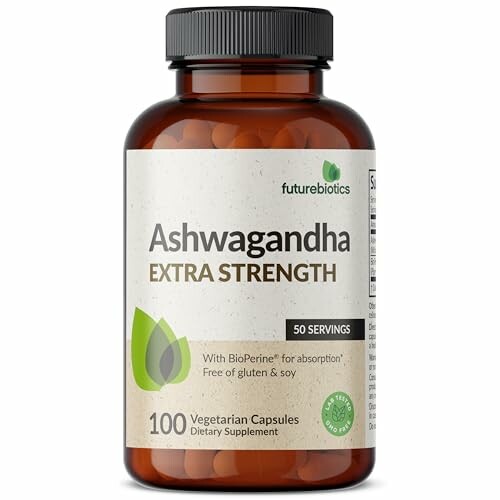 Ashwagandha Extra Strength supplement bottle.